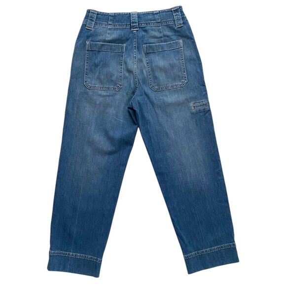 Closed Jeans Josy Cropped Mid-Rise Straight Leg Relaxed Fit Med Blue Wash Sz 25 - Picture 5 of 9